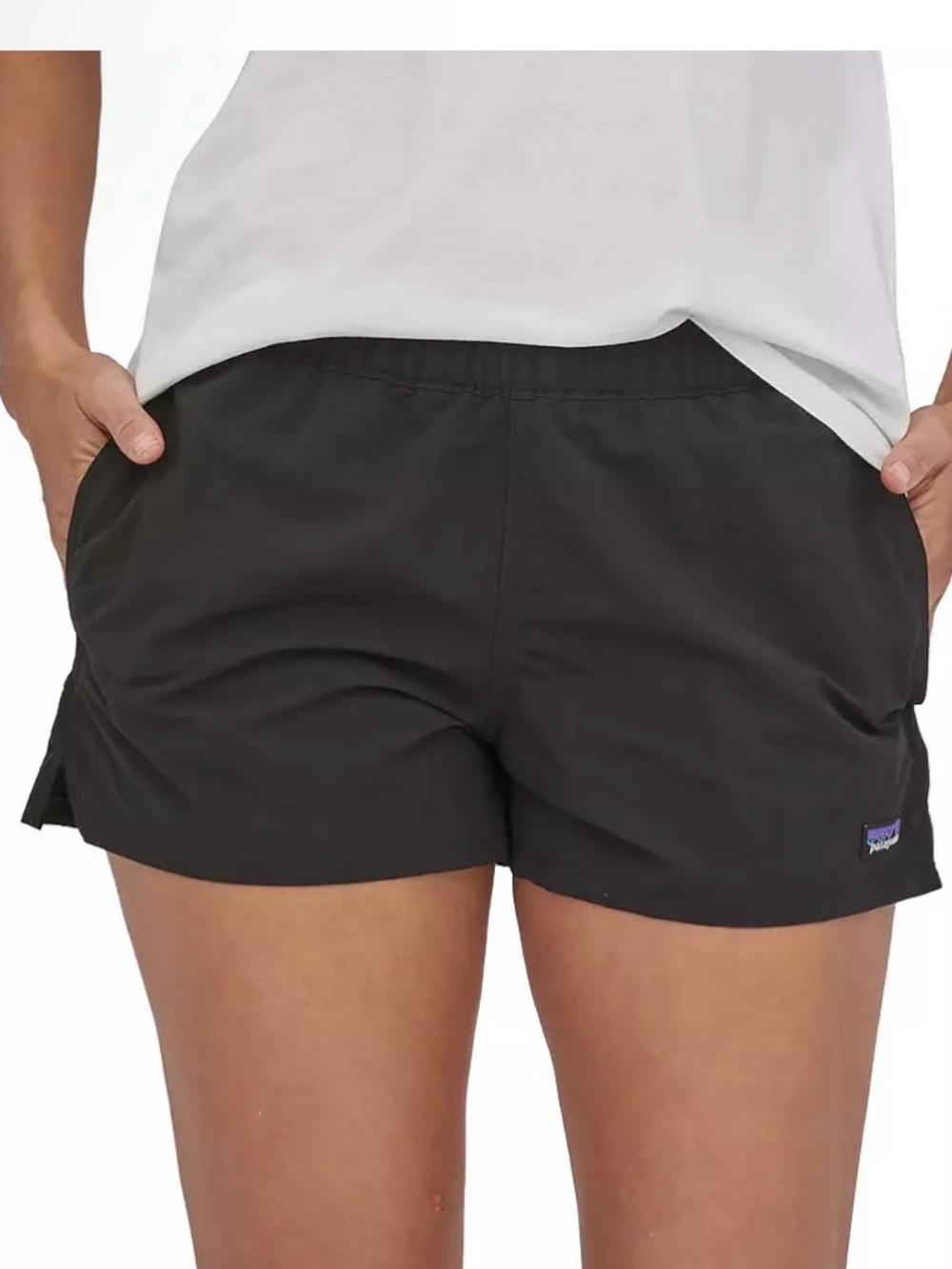 Patagonia Women's Black Athletic Baggies Shorts